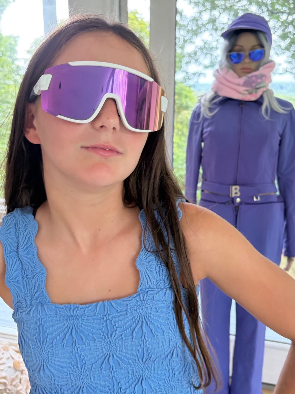 SMITH White Frame Purple Mirror Shield Sunglasses